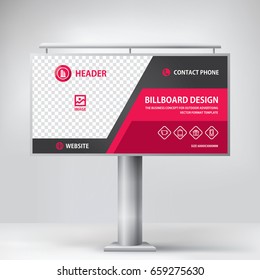 Billboard design, a universal template for placement advertising, ready layout for photos and text, vector background