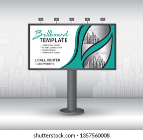 Billboard design vector, banner template, advertisement, Realistic construction for outdoor advertising on city background, business brochure flyer, creative background