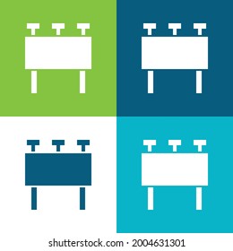 Reklametafeln mit vier minimalen Farben