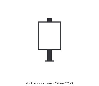 Billboard flat icon. Thin line signs for design logo, visit card, etc. Single high-quality outline symbol for web design or mobile app. Marketing outline pictogram.