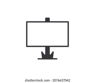 Billboard flat icon. Thin line signs for design logo, visit card, etc. Single high-quality outline symbol for web design or mobile app. Marketing outline pictogram.