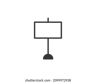Billboard flat icon. Thin line signs for design logo, visit card, etc. Single high-quality outline symbol for web design or mobile app. Marketing outline pictogram.