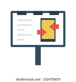 billboard glyph flat vector icon