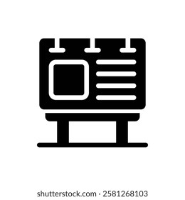 Billboard Glyph Icon. Billboard Icon