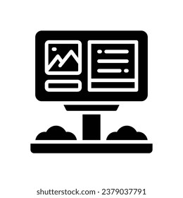 Billboard-Symbol Vektorsymbol für Ihre Website, Ihr Handy, Ihre Präsentation und Ihr Logo-Design.