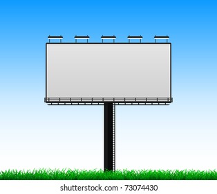 billboard with grass