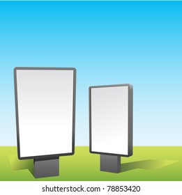 billboard with green environment