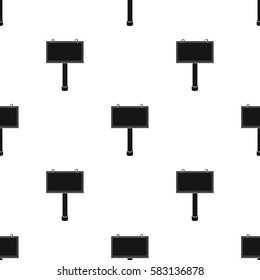 Billboard icon in black style isolated on white background. Advertising pattern stock vector illustration.