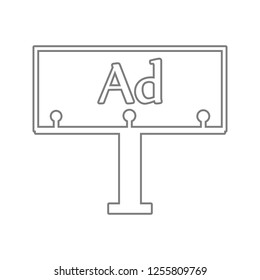 Billboard icon. Element of cyber security for mobile concept and web apps icon. Thin line icon for website design and development, app development
