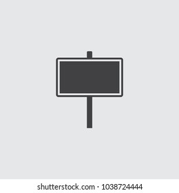billboard icon in a flat design in a black color.