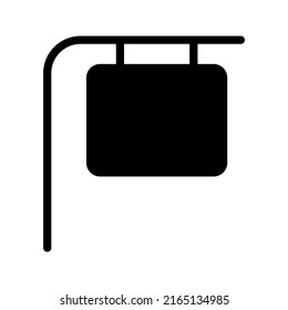 billboard icon in a flat design color editable