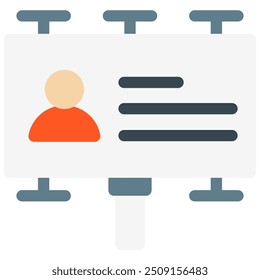 Icono de cartelera con estilo plano