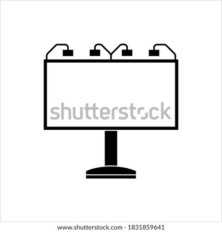 Billboard, Icon, Hoarding, Vector Art Illustration