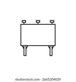 Diseño de elemento de ilustración de icono de valla publicitaria