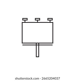 Diseño de elemento de ilustración de icono de valla publicitaria
