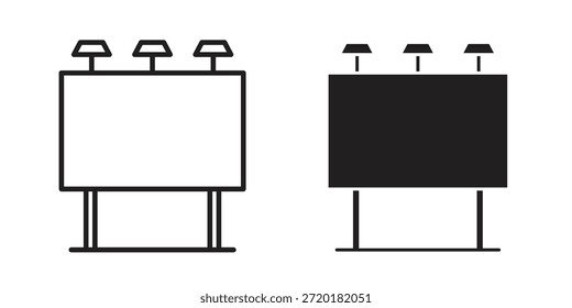 Billboard icon in line design. Simple icon vector