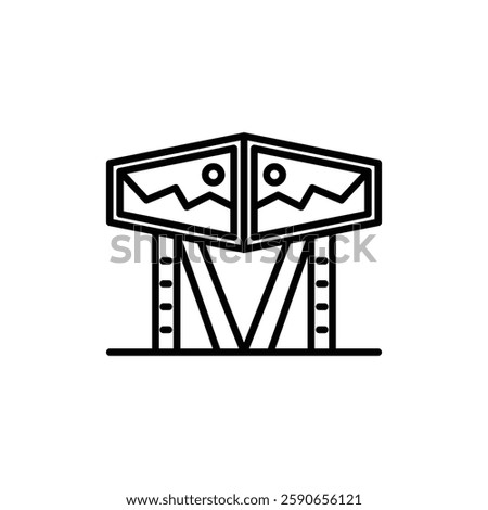Billboard icon logo sign set vector outline