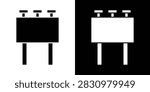 Billboard icon minimal clipart bundle.