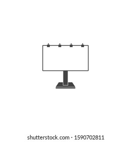 Billboard icon on white isolated background. Layers grouped for easy editing illustration. For your design.