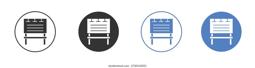 Billboard icon pictogram set. Vector icon designs