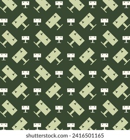 Icono de cartón que repite el patrón de moda bello fondo de la ilustración del vector verde