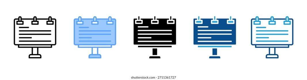 Conjunto de iconos de cartelera colección de estilo múltiple
