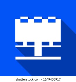 Billboard icon with shadow , vector sign design.