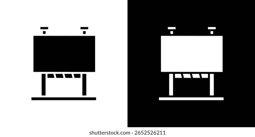 Billboard icon symbol collection. Flat vector stock illustration.
