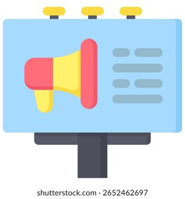 Símbolo de icono de cartelera. Ilustración vectorial