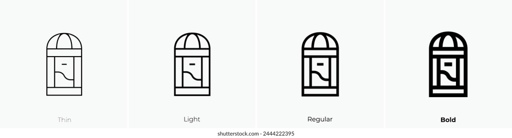 billboard icon. Thin, Light Regular And Bold style design isolated on white background