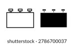 Billboard icon thin line and clipart style vector set