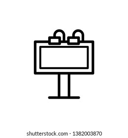 billboard icon in trendy flat design, billboard advertising icon 