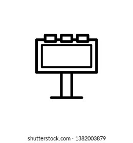 billboard icon in trendy flat design, billboard advertising icon 