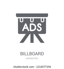 Billboard icon. Trendy Billboard logo concept on white background from Marketing collection. Suitable for use on web apps, mobile apps and print media.