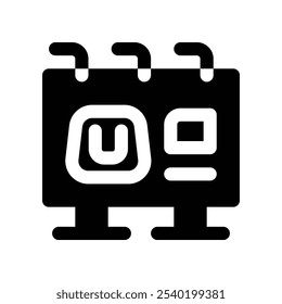 billboard icon. vector glyph icon for your website, mobile, presentation, and logo design.