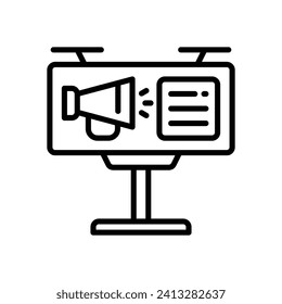 billboard icon. vector line icon for your website, mobile, presentation, and logo design.
