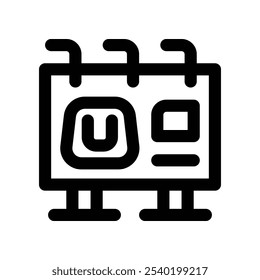 billboard icon. vector line icon for your website, mobile, presentation, and logo design.