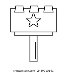 billboard icon vector on white background
