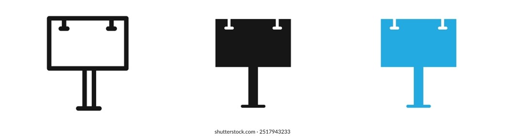 Vektorsatzgrafik des Billboard-Symbols