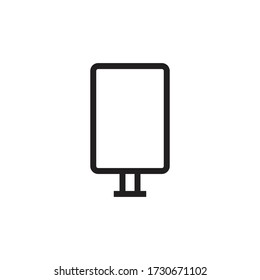 billboard icon vector sign symbol isolated