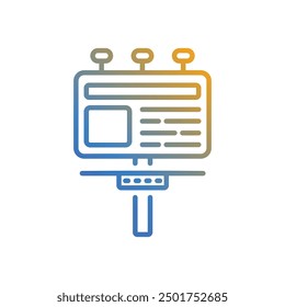 Billboard icon vector stock illustration