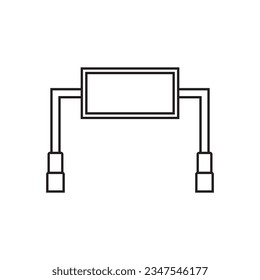 billboard icon vector template illustration logo design