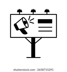 Icono de cartelera con fondo blanco Vector Ilustración de stock