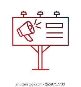 Icono de cartelera con fondo blanco Vector Ilustración de stock
