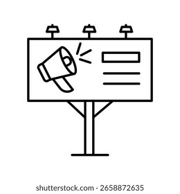 Icono de cartelera con fondo blanco Vector Ilustración de stock