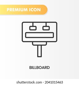 billboard icon for your website design, logo, app, UI. Vector graphics illustration and editable stroke. billboard icon outline design.