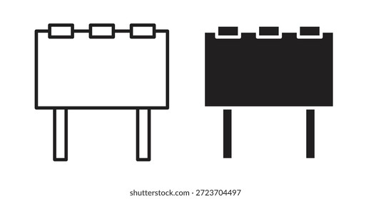 Plakatsymbole, Vektorgrafik-Kollektion für Webdesigns. Flache Symbole