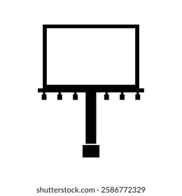 Billboard illustrated in vector on white background