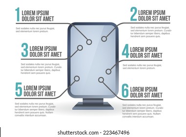 Billboard infographic banner vector illustration