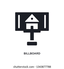 billboard isolated icon. simple element illustration from real estate concept icons. billboard editable logo sign symbol design on white background. can be use for web and mobile